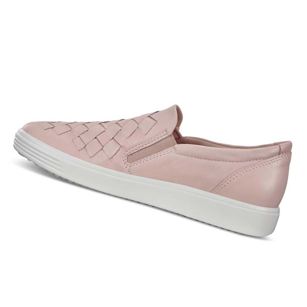 Ecco Soft 7 Woven Fritidssko Dame Rosa | NO 82OKI